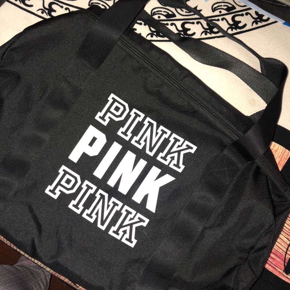 PINK Victoria’s Secret Black Duffle Bag